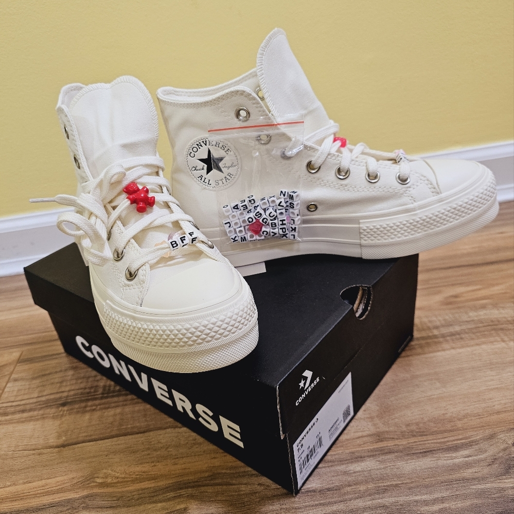 Chuck Taylor All Star Lift Platform DIY Beads, size US 7.5